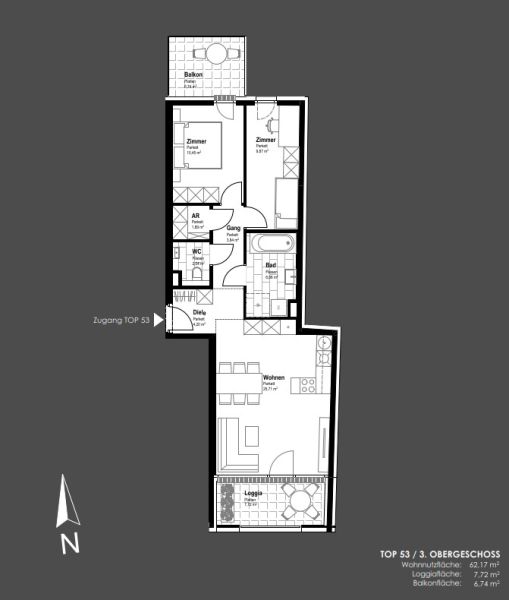 Südseitige Balkon-Wohnung am Hauptplatz 1 - Ihr Nummer-Eins-Standort zum Leben und Arbeiten - zu kaufen in 2320 Schwechat / / 2320 Schwechat / Bild 9