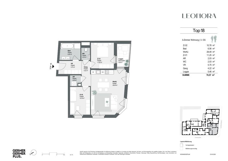 Komfortable 3-Zimmer-Wohnung mit ca. 70 m� und Loggia - zu kaufen in 1170 Wien /  / 1170&nbsp;Wien / Bild 9