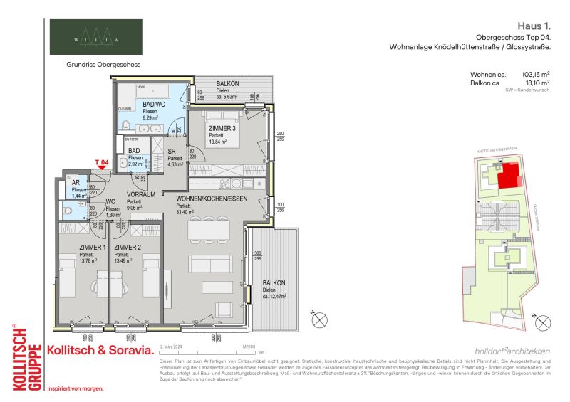 Exklusiv und nachhaltig Wohnen in Gr�nruhelage beim Wienerwald - Gartenwohnungen und Penthouses - provisionsfrei zu kaufen in 1140 Wien /  / 1140&nbsp;Wien / Bild 8