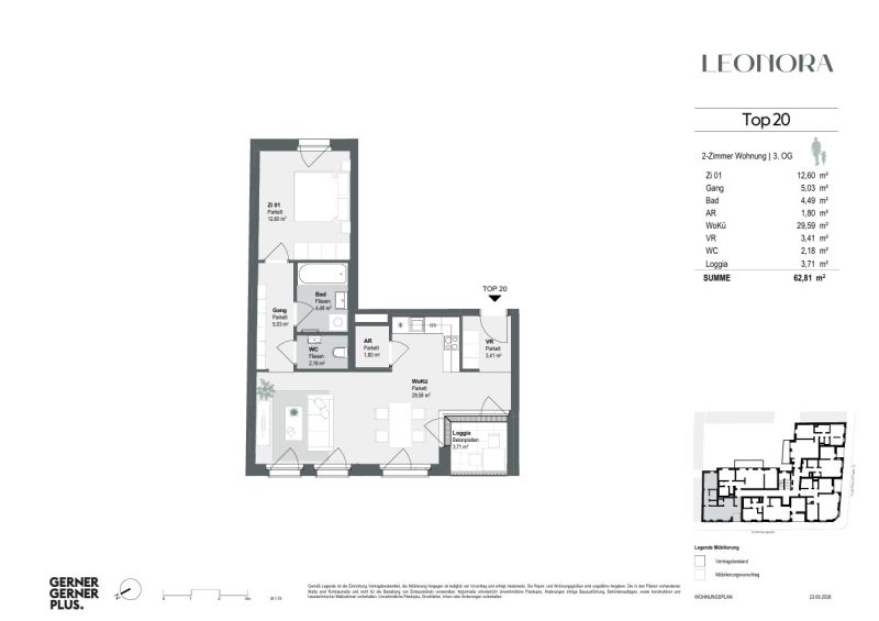 2-Zimmer-Wohnung mit westseitiger Loggia - zu kaufen in 1170 Wien / / 1170 Wien / Bild 9