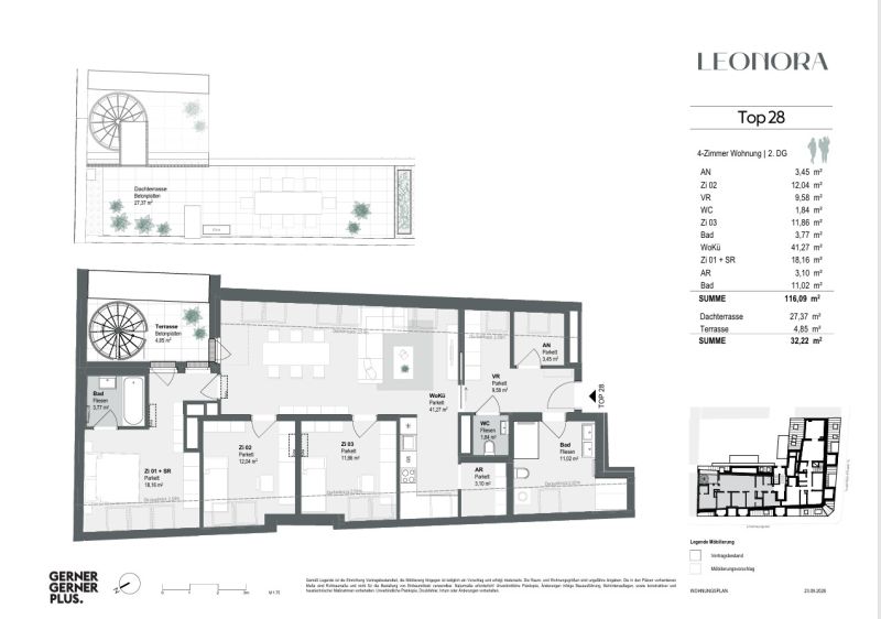 4-Zimmer-Dachgescho�wohnung mit Einbauk�che und gro�z�giger Dachterrasse - zu kaufen in 1170 Wien /  / 1170&nbsp;Wien / Bild 9