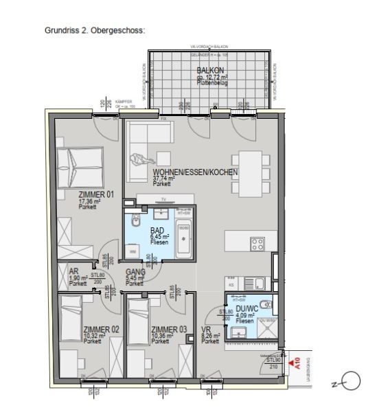 Helle Eigentumswohnung im Neubauprojekt mit Balkon in Graz! /  / 8054&nbsp;Graz / Bild 1