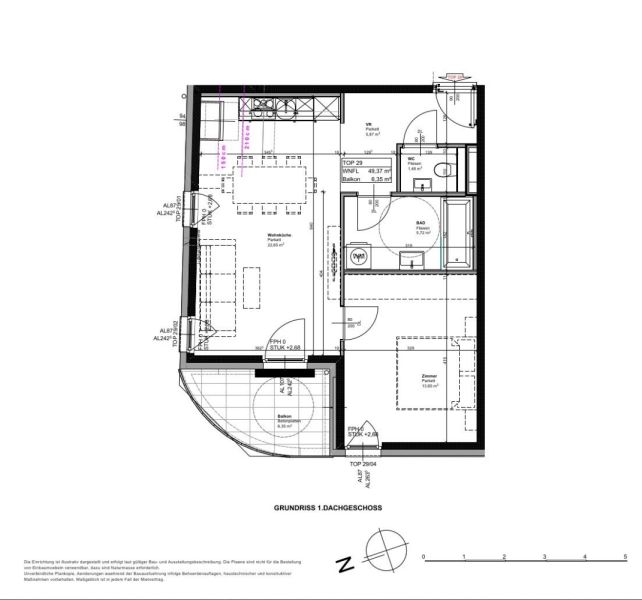 2-Zimmer-Dachgeschoß-Wohnung mit Balkon ? in 1230 Wien! / / 1230 Wien / Bild 4
