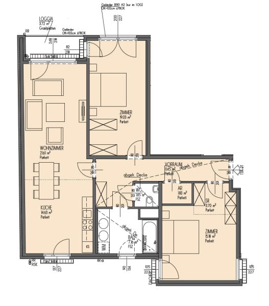Erstklassige 3-Zimmer Wohnung mit Loggia beim Haus des Meeres in 1060 Wien zu mieten / / 1060 Wien / Bild 8