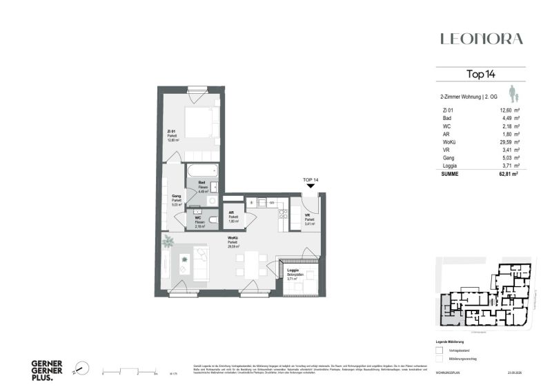 Ansprechende 2-Zimmer-Wohnung mit Loggia - zu kaufen in 1170 Wien /  / 1170&nbsp;Wien / Bild 9
