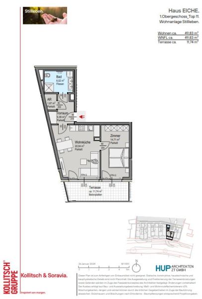 PROVISIONSFREI: 2-Zimmer Neubauwohnung mit gro�z�giger Terrasse - zu kaufen in 2391 Kaltenleutgeben /  / 2391&nbsp;Kaltenleutgeben / Bild 7