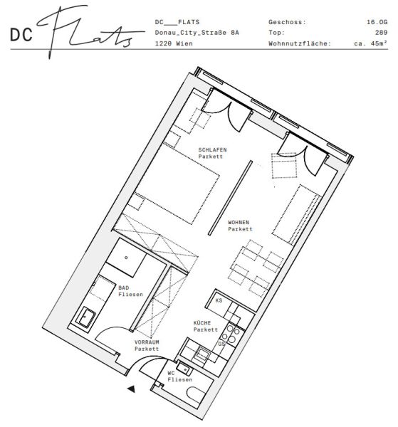 Erstbezug in den DC Flats ? Smarte und sonnige 1,5 Zimmer-Wohnung ? zu mieten in 1220 Wien /  / 1220&nbsp;Wien / Bild 7