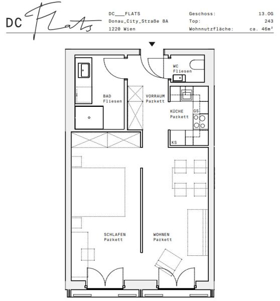 Erstbezug in den DC Flats ? Smarte 1,5-Zimmer-Wohnung ? zu mieten in 1220 Wien /  / 1220&nbsp;Wien / Bild 3