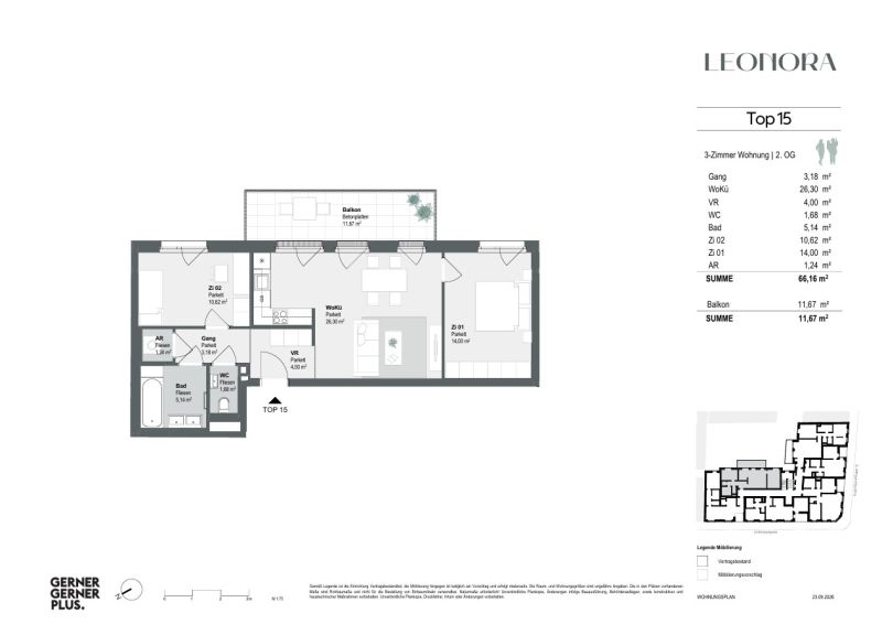 3-Zimmer-Wohnung mit ca. 12 m� gro�em Ostbalkon - zu kaufen in 1170 Wien /  / 1170&nbsp;Wien / Bild 9