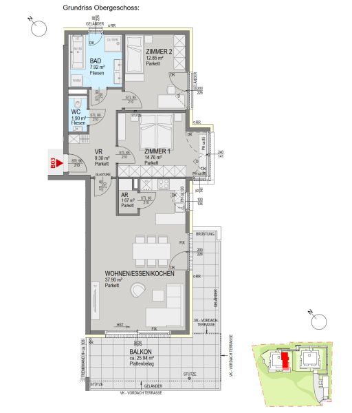 3-Zimmer-Wohnung in Bestlage St. Peter - Baustart erfolgt! /  / 8042&nbsp;Graz / Bild 4