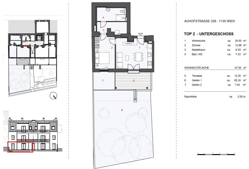 Gartenwohnung mit Terrasse und großem Eigengarten, 2 Zimmer in historischem Ambiente - zu kaufen in 1130 Wien / / 1130 Wien / Bild 9