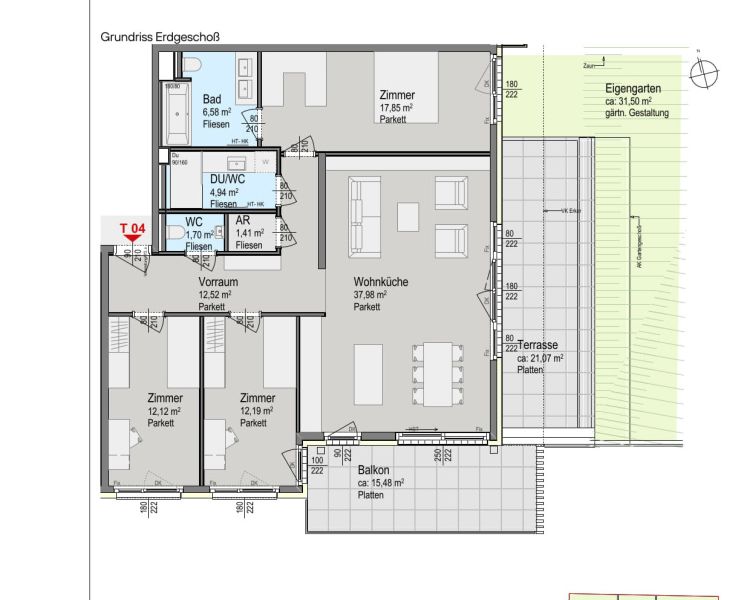 Lebensraum neu definiert - Gartenwohnung mit Balkon und Terrasse - provisionsfrei zu kaufen in 1140 Wien /  / 1140&nbsp;Wien / Bild 7
