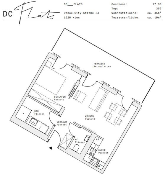 Zwei-Zimmer-Dachgescho�wohnung mit gro�er Terrasse  ? Erstbezug - zu mieten in 1220 Wien / DC Flats /  / 1220&nbsp;Wien / Bild 3