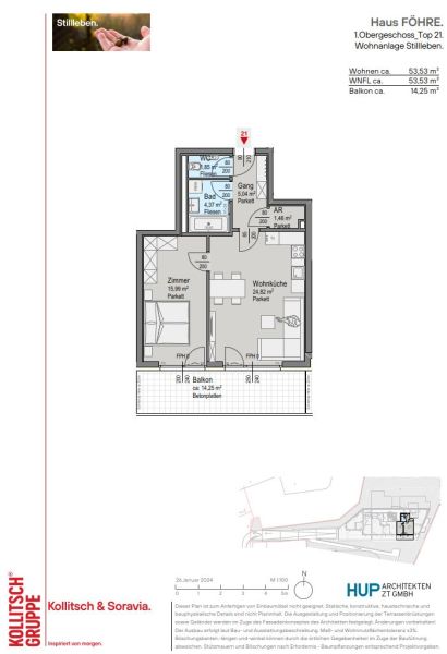 PROVISIONSFREI: SMARTE 2-Zimmer Neubauwohnung mit Freifl�che inkl. Wienerwaldblick - zu kaufen in 2391 Kaltenleutgeben /  / 2391&nbsp;Kaltenleutgeben / Bild 7
