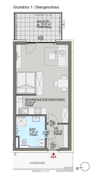 Helle Eigentumswohnung im Neubauprojekt mit Balkon in Graz! /  / 8054&nbsp;Graz / Bild 4