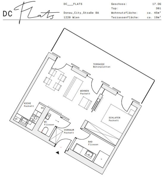 Sonnige 2-Zimmer-Dachgeschoßwohnung mit großer Terrasse ? Erstbezug - zu mieten in 1220 Wien / DC Flats / / 1220 Wien / Bild 3