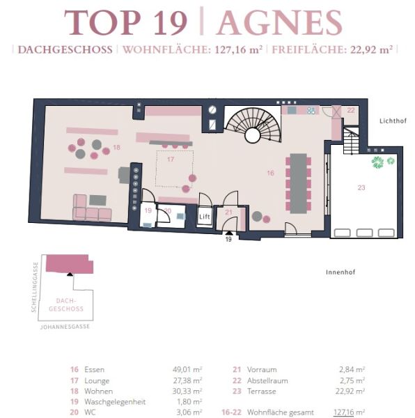 Penthouse-Maisonette in Stadtpark-N�he - ein Stellplatz inklusive - Terrassen und Pool - zu kaufen in 1010 Wien /  / 1010&nbsp;Wien / Bild 3