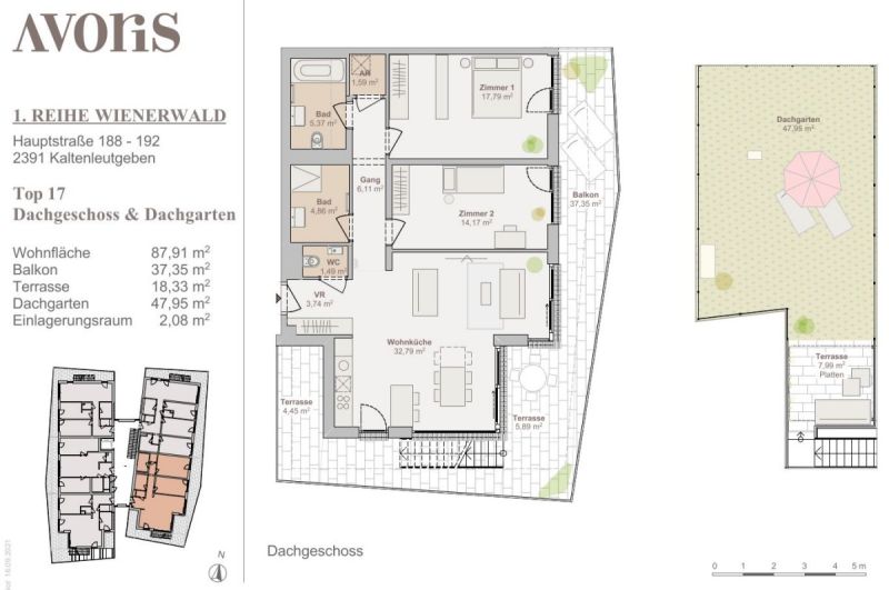Einzigartige Dachgeschoß-Wohnung mit Terrassen und eigenem Dachgarten - Luft-Wärme-Pumpe - bezugsfertig zu kaufen in 2391 Kaltenleutgeben / / 2391 Kaltenleutgeben / Bild 6