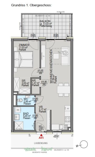 Helle Eigentumswohnung im Neubauprojekt mit Balkon in Graz! / / 8054 Graz / Bild 4