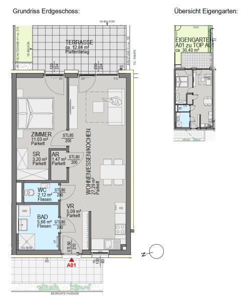 Helle Eigentumswohnung im Neubauprojekt mit Eigengarten in Graz! /  / 8054&nbsp;Graz / Bild 1