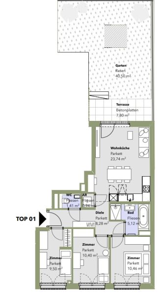 Familien-Garten-Wohnung im Erstbezug - U3-Anbindung - zu kaufen in 1140 Wien / / 1140 Wien / Bild 0