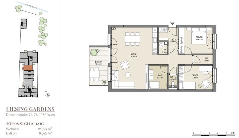 GREEN LIVING: 4 Zimmer, Family-Oase mit Balkon - provisionsfrei zu kaufen in 1230 Wien /  / 1230&nbsp;Wien / Bild 2