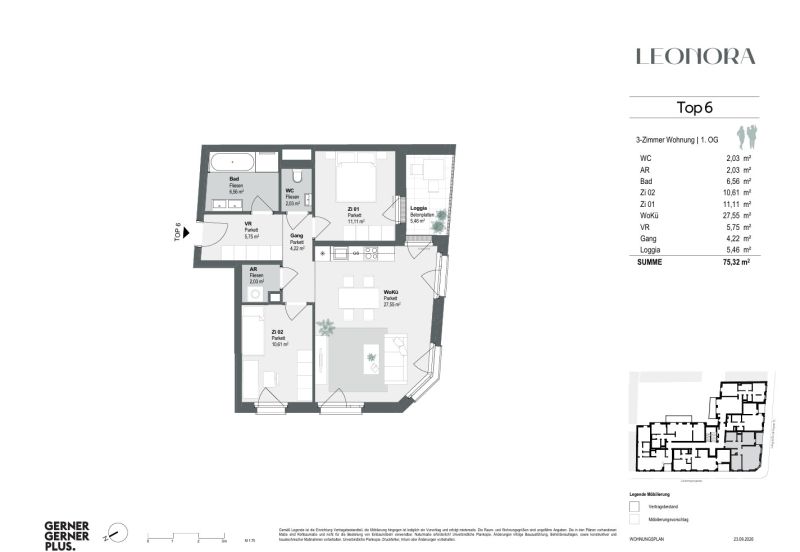 Komfortable 3-Zimmer-Wohnung mit s�dseitiger Loggia - zu kaufen in 1170 Wien /  / 1170&nbsp;Wien / Bild 1
