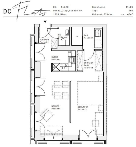 Smarte 1,5 Zimmer-Wohnung ? Erstbezug in den DC Flats - zu mieten in 1220 Wien /  / 1220&nbsp;Wien / Bild 3