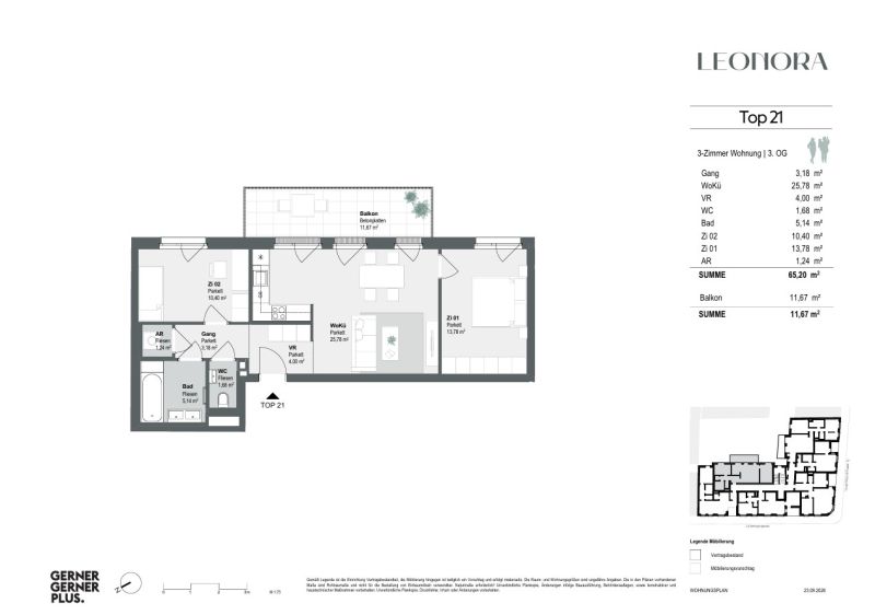 Ruhige 3-Zimmer-Wohnung mit ca. 12 m² großem Balkon - zu kaufen in 1170 Wien / / 1170 Wien / Bild 9