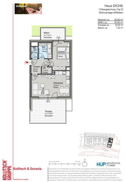 PROVISIONSFREI: Wienerwaldblick inklusive - 2 Zimmer Wohnung mit 28m� Terrasse - zu kaufen in 2391 Kaltenleutgeben /  / 2391&nbsp;Kaltenleutgeben / Bild 7