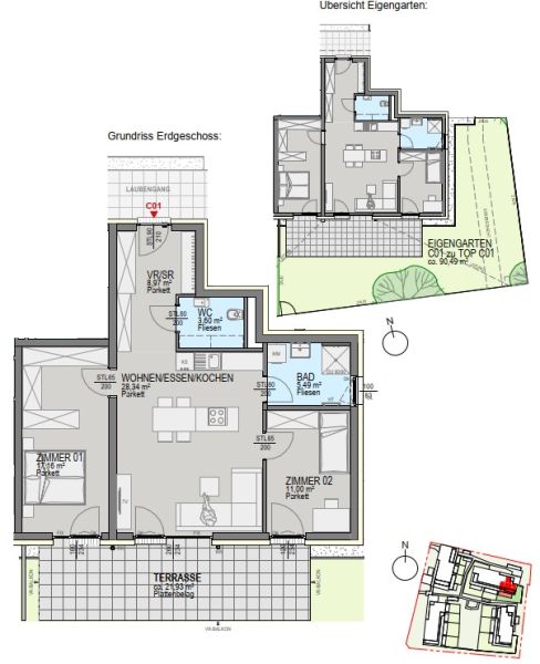 Luxuri�se Neubauwohnung mit gro�z�gigem Eigengarten in Graz! /  / 8054&nbsp;Graz / Bild 1