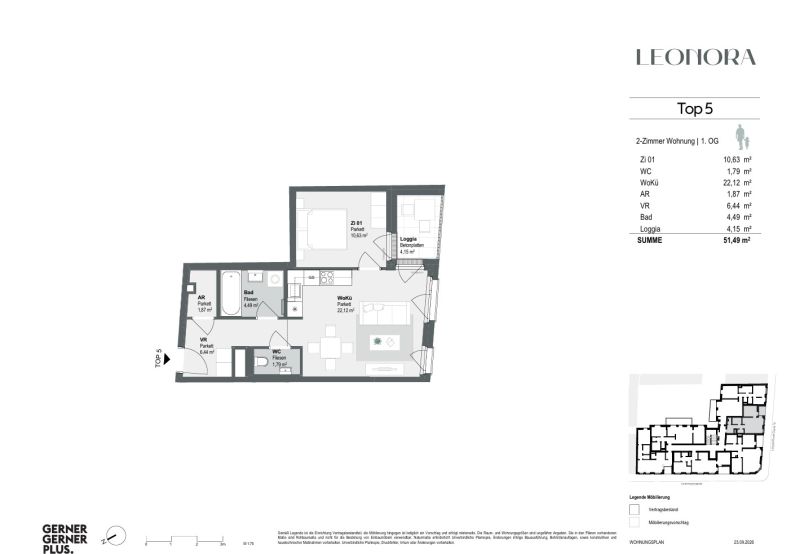 Attraktive 2-Zimmer-Wohnung mit s�dseitiger Loggia - zu kaufen /  / 1170&nbsp;Wien / Bild 1