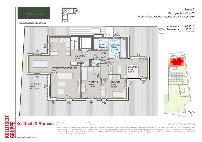 Exklusiv und nachhaltig Wohnen in Gr�nruhelage beim Wienerwald - Gartenwohnungen und Penthouses - provisionsfrei zu kaufen in 1140 Wien /  / 1140&nbsp;Wien / Bild 8