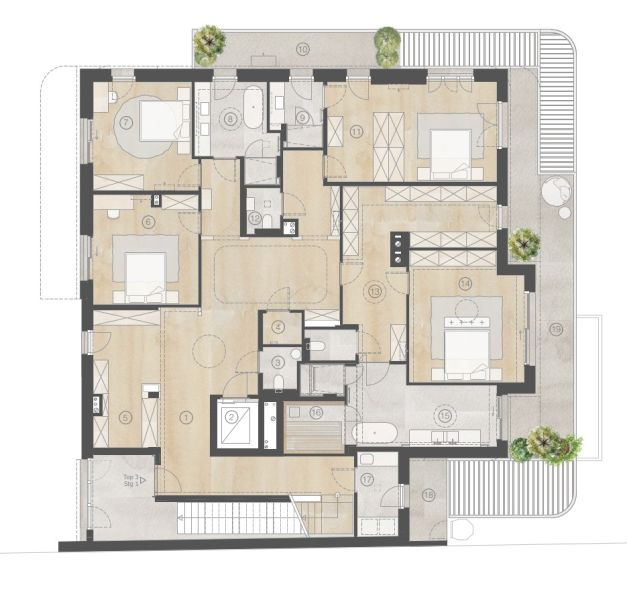 Repr�sentative Penthouse-Maisonette mit 400 m� Wohnfl�che, Terrassen, privates Pool - High End Wohnerlebnis in P�tzleinsdorf - zu kaufen in 1180 Wien /  / 1180&nbsp;Wien / Bild 2
