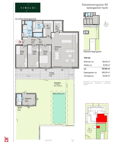 S�dseitig gelegene Gartenwohnung, gro�e Terrasse, 4 Zimmer - provisionsfrei zu kaufen in 1140 Wien /  / 1140&nbsp;Wien / Bild 7