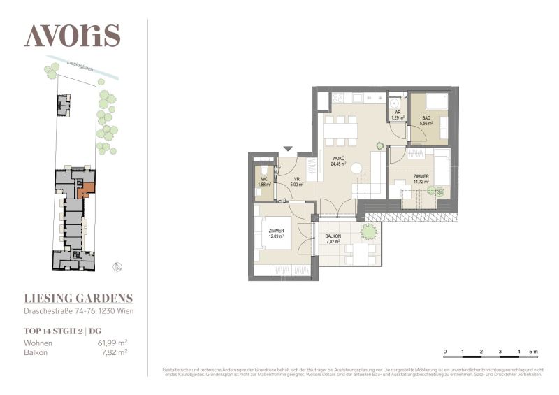 LIESING GARDENS - Dachgescho�wohnung mit nachhaltigem Energiesystem - provisionsfrei zu kaufen in 1230 Wien /  / 1230&nbsp;Wien / Bild 8