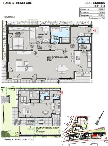 Exklusives Wohnen am Ruckerlberg - 3 Zimmer - Traumwohnung - mit Garten / / 8010 Graz / Bild 1