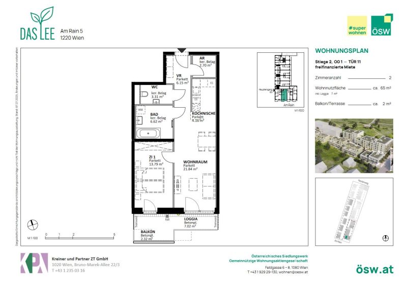 freifinanzierte Neubauwohnung im Gr�nen /  / 1220&nbsp;Wien / Bild 7