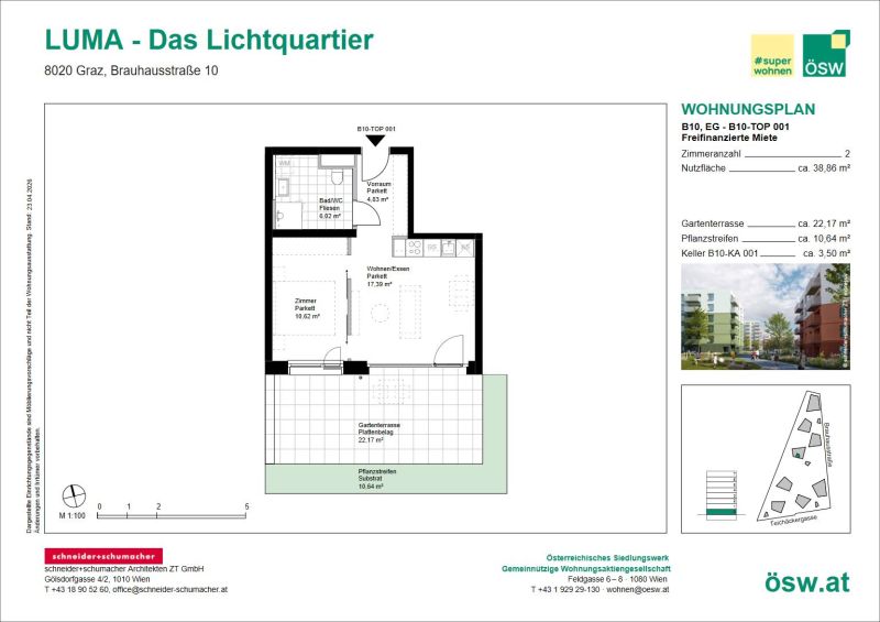 Hocheffiziente Neubauwohnung mit niedrigen Energiekosten /  / 8020&nbsp;Graz / Bild 1