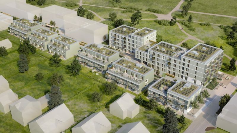 freifinanzierte Neubauwohnung im Grünen