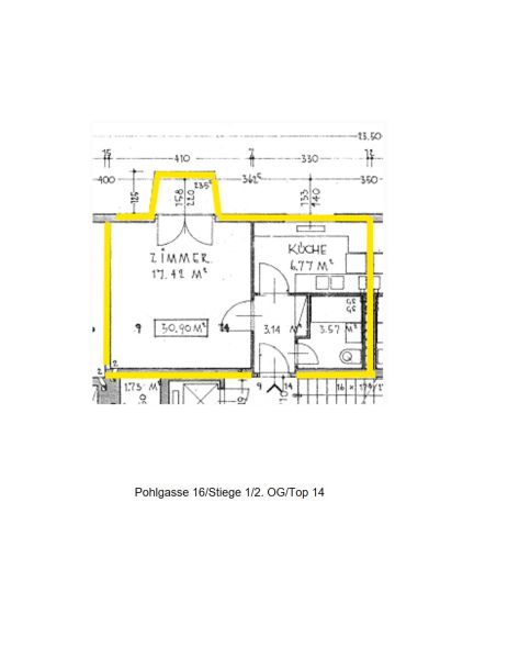 Gem�tliche Singlewohnung in Wien Meidling - hofseitig, Lift, unbefristet /  / 1120&nbsp;Wien / Bild 1