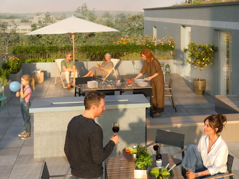 Hocheffizientes Energiekonzept für niedrige Energiekosten / / 1220 Wien / Bild 3