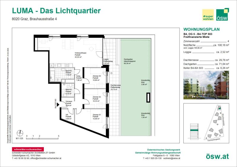 Familienhit in Graz: 4 Zimmer mit Garten | Projekt LUMA / / 8020 Graz / Bild 1