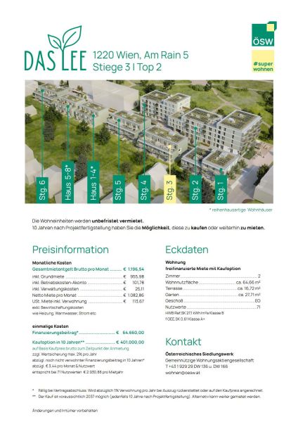 freifinanzierte Neubauwohnung im Grünen / / 1220 Wien / Bild 8