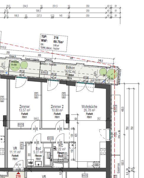 Ger�umige 3-Zimmer-Wohnung im 13.OG /  / 1030&nbsp;Wien / Bild 1