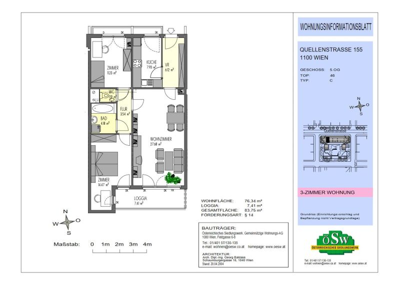 Ger�umige 3-Zimmer-Wohnung im 5.OG /  / 1100&nbsp;Wien / Bild 1