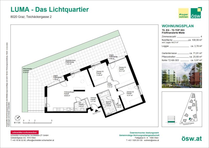 Neubau: Familienwohnung in ruhiger Grünlage / / 8020 Graz / Bild 1