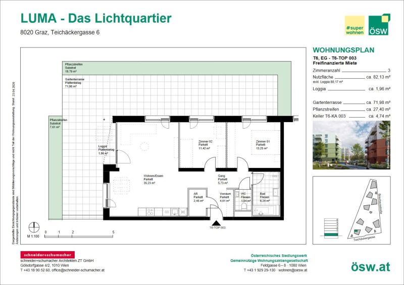 Neubau: Familienwohnung in ruhiger Grünlage / / 8020 Graz / Bild 1
