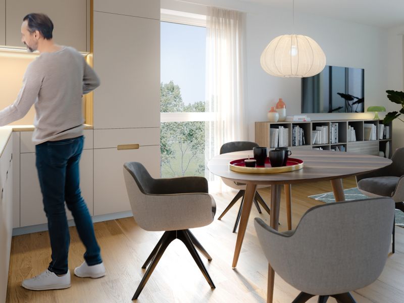 Hocheffizientes Energiekonzept für niedrige Energiekosten / / 1220 Wien / Bild 2