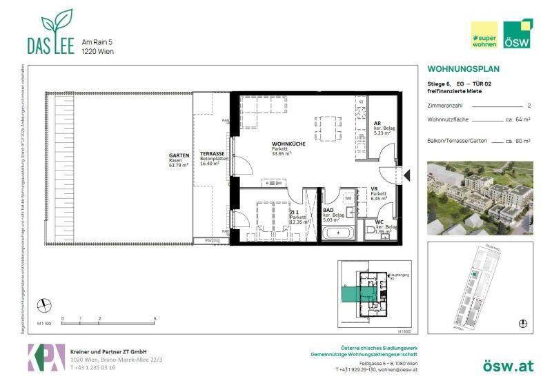 freifinanzierte Neubauwohnung im Grünen